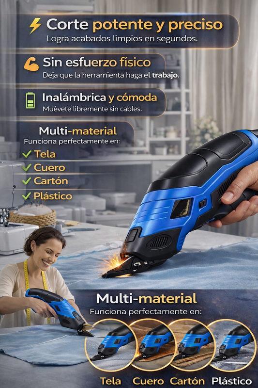 SmartCut™||Tijera Eléctrica Máquina Cortadora De Cartón, Plásticos, Telas