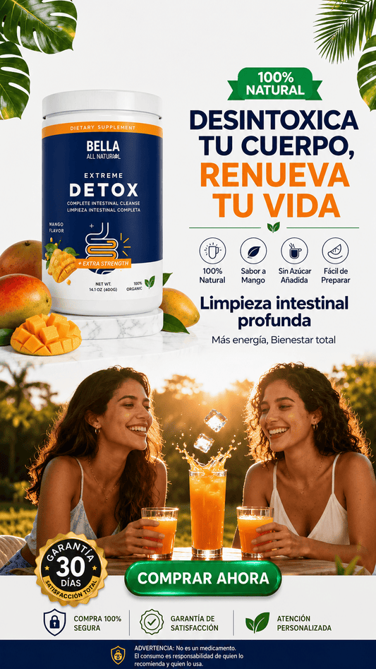 Bella Detox® Adios estreñimiento, inflamación y limpia el tracto intestinal