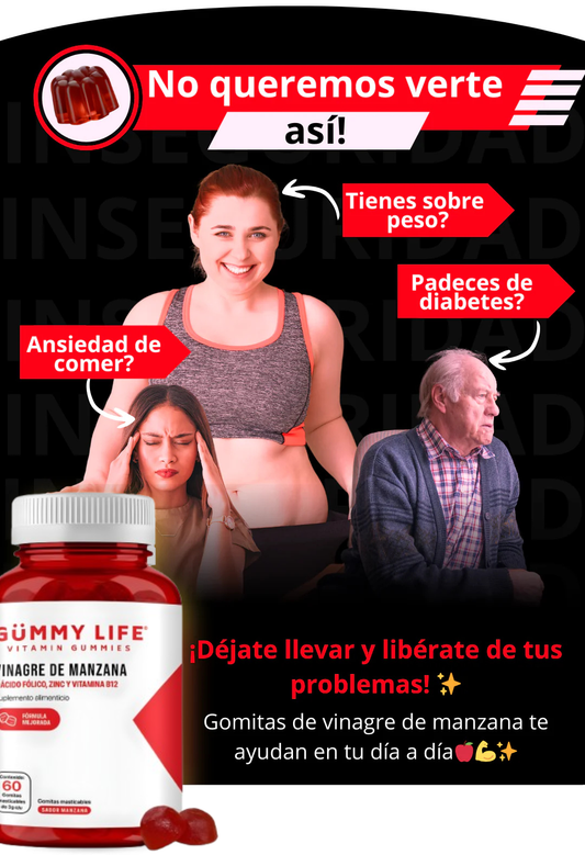 Gummy Life™ Gomitas de vinagre de manzana que apoyan tu digestión, energía y equilibrio diario