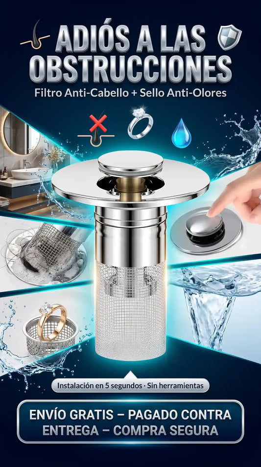 Drain® Tapón-filtro de desague universal - Kit de 2 piezas