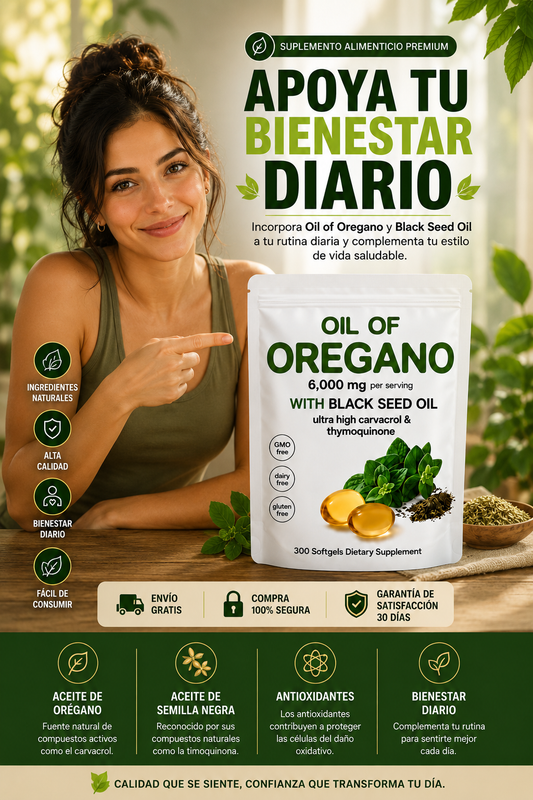 Oil of Oregano™ Aceite de oregano y semilla negra, apoya el bienestar de tu cuerpo