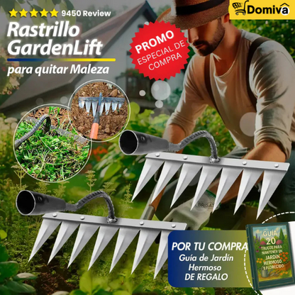 Paga 1 lleva 2 Rastrillos para maleza GardenLift +Obsequio: Guía de Jardín Hermoso