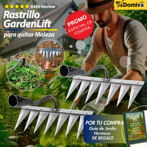 Paga 1 lleva 2 Rastrillos para maleza GardenLift +Obsequio: Guía de Jardín Hermoso