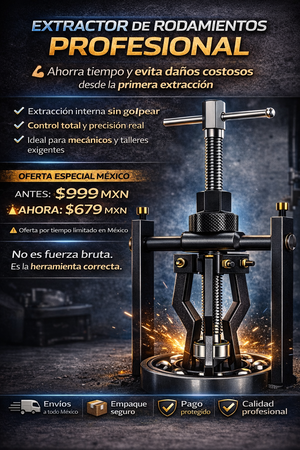 PrecisePull™-Fuerza alineada, extracción sin daños