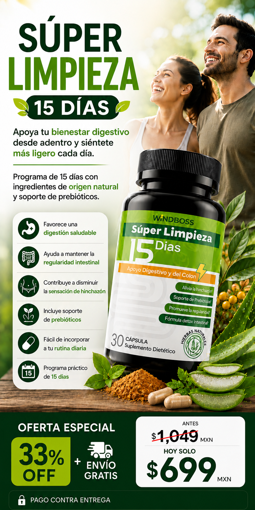 DigestFlow™ Suplemento Digestivo 15 Dias Windboss