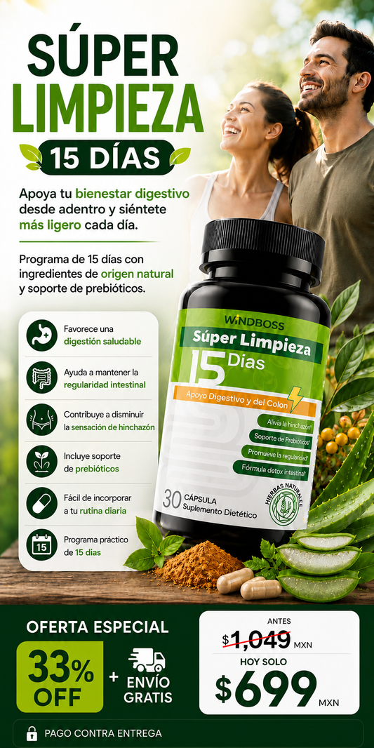 DigestFlow™ Suplemento Digestivo 15 Dias Windboss