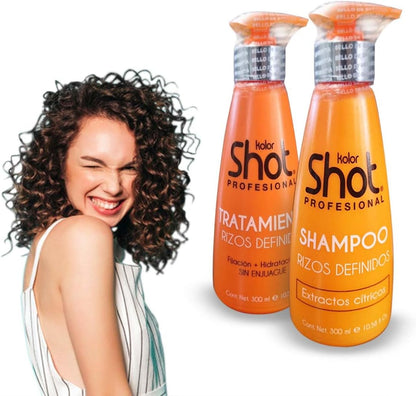 Kolor Shot® Kit  Rizos Definidos|| 2 piezas Mascarilla + Shampoo