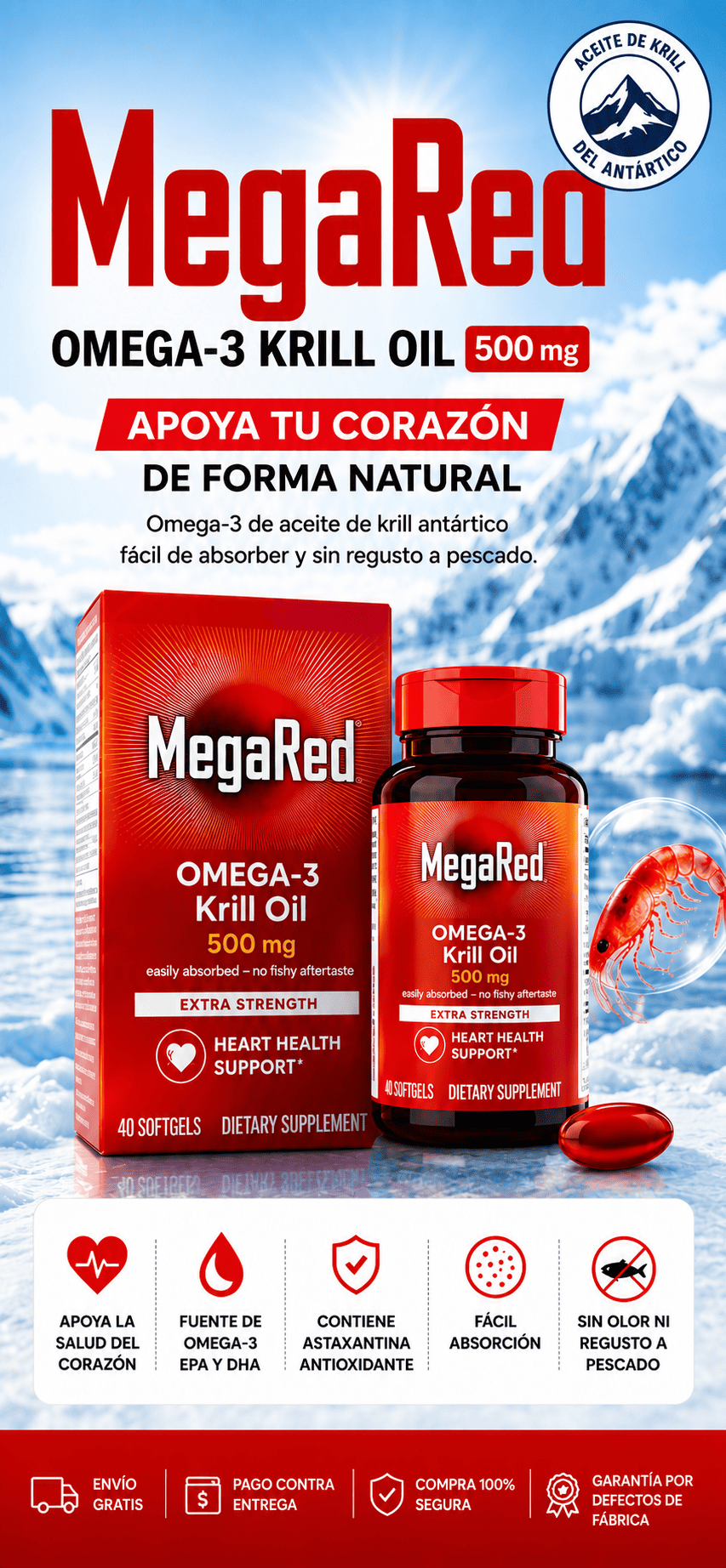MegaRed™ Suplemento  Omega-3