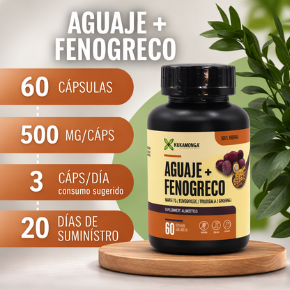 Aguaje+ Fenogreco||60 Sin Gluten Veganas