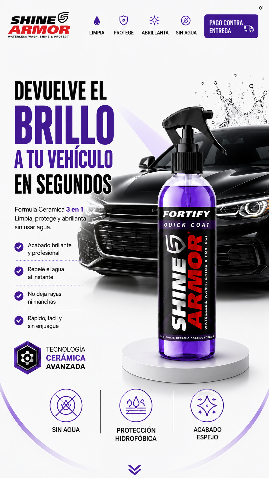Shine Armor Pro™– Recubrimiento Cerámico 3 en 1