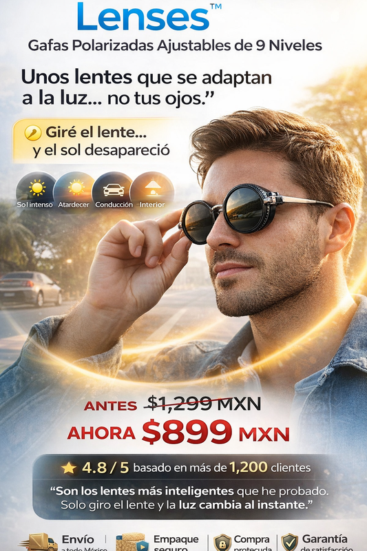 Lenses™ Gafas polarizadas ajustables de 9 niveles
