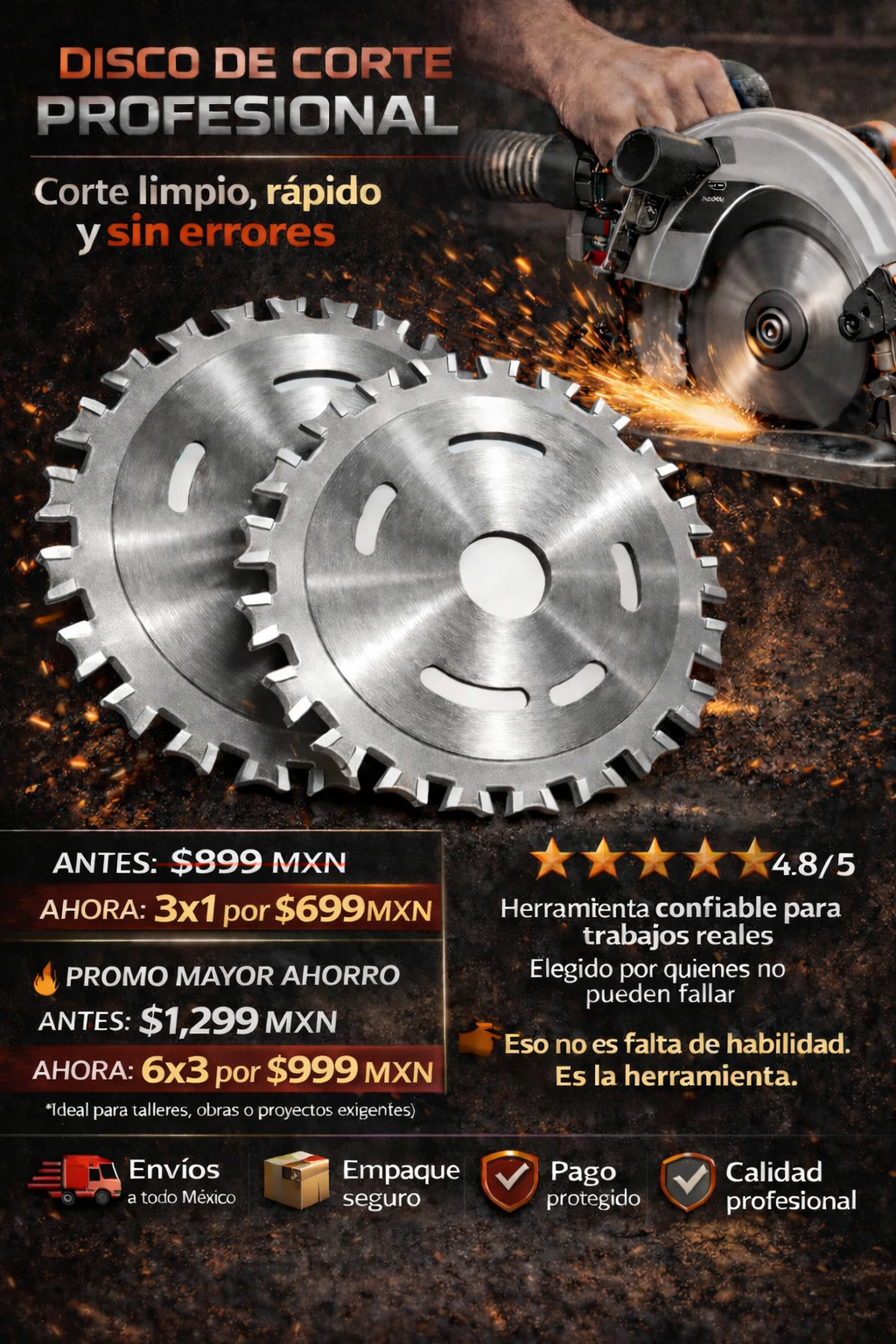 PowerDisc™ Promo 3x1 Disco Power Sierra de doble cara