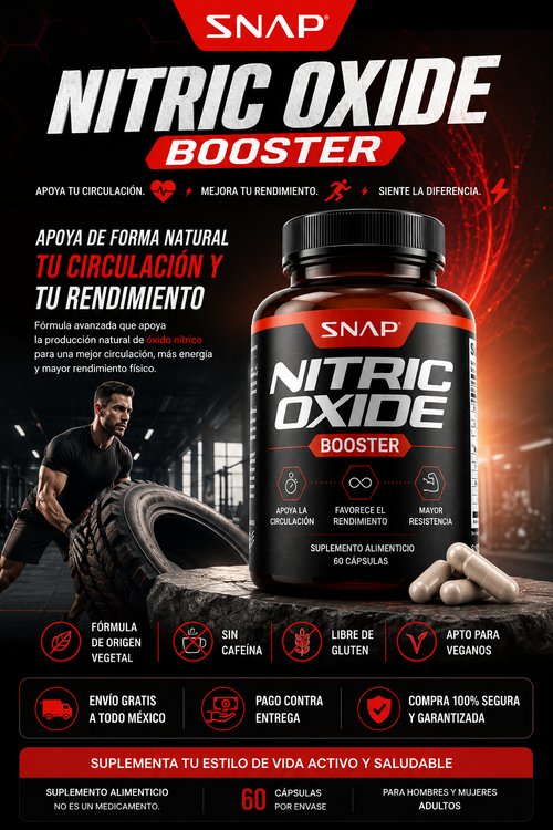 Snap® Óxido Nítrico, más energía, mejor rendimiento y vitalidad