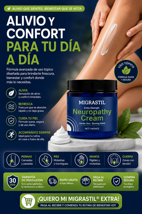 Migrastil®  Crema natural para el alivio del dolor nervioso