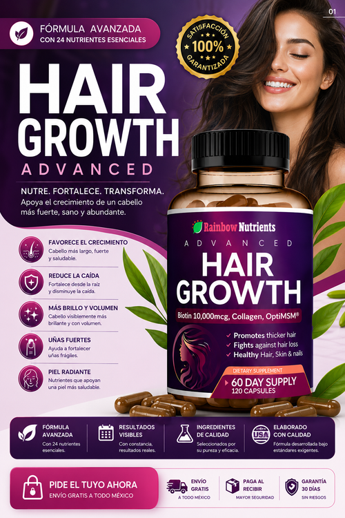 Hair Growth® Vitaminas para crecimiento capilar