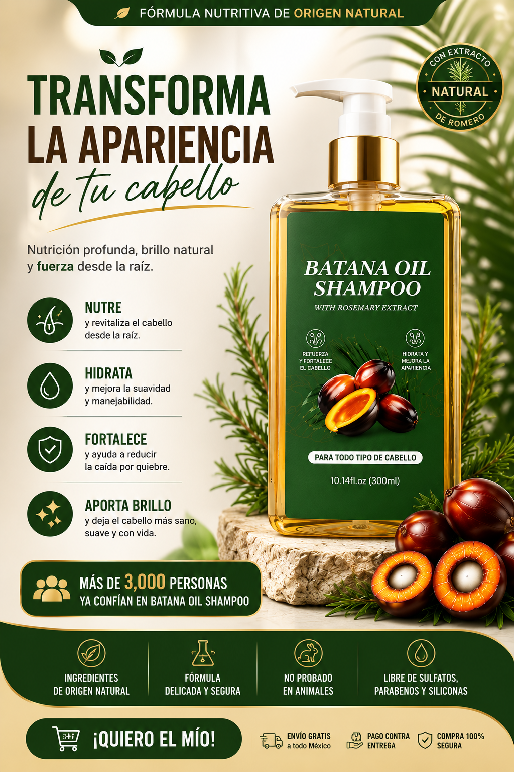 Batana Oil™||Cabello más fuerte, brillante y lleno de vida