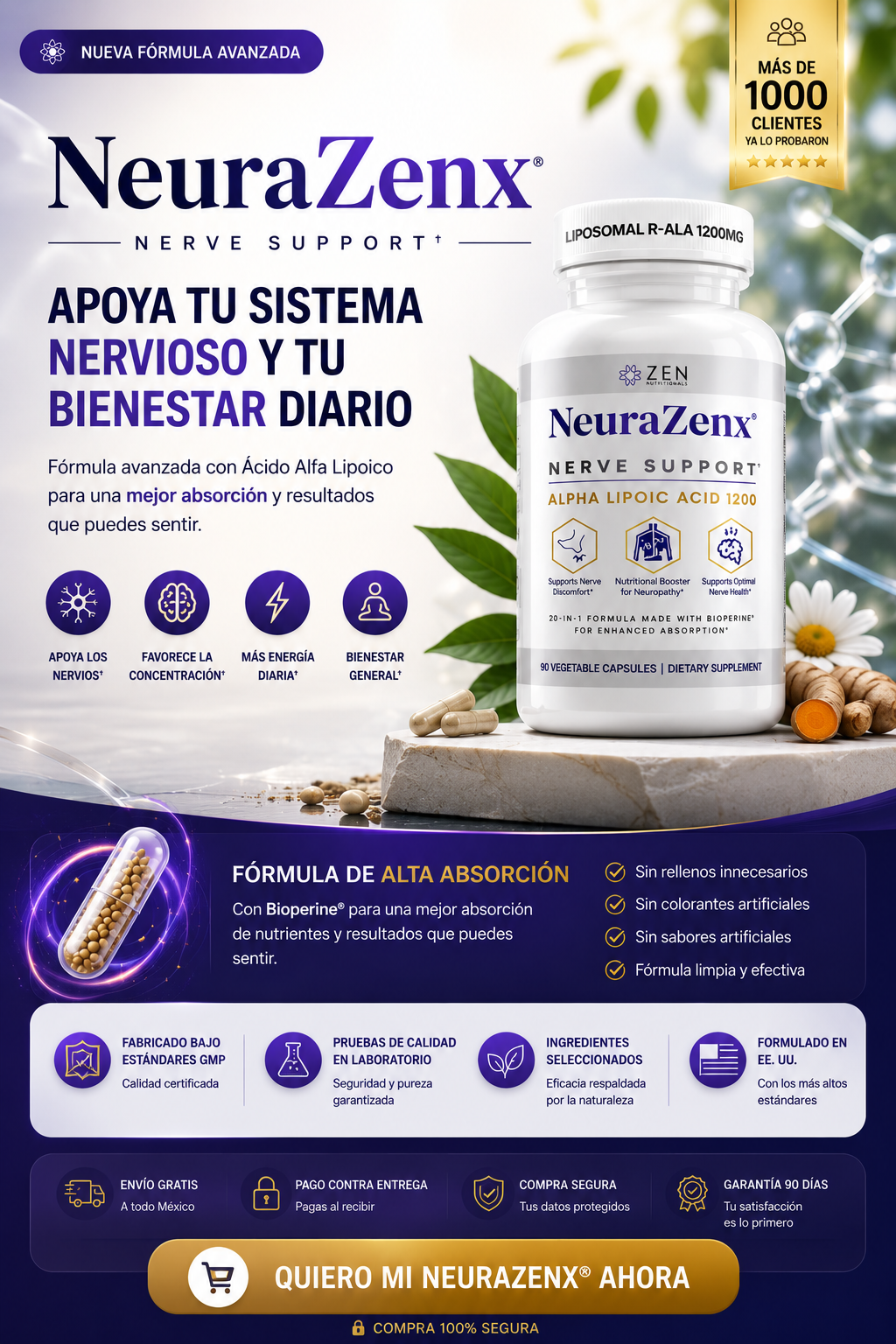 NeuraZenX® — Apoyo avanzado para el bienestar de tus nervios
