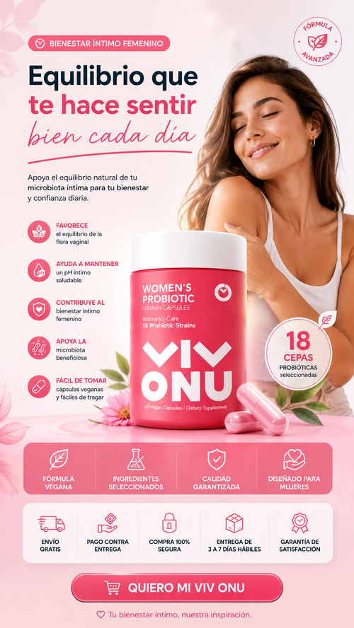 VivOnu® Probióticos Femeninos para Equilibrio Íntimo