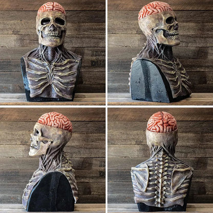 Máscara de Esqueleto con Cerebro (Disfraz Aterrador Para Halloween)