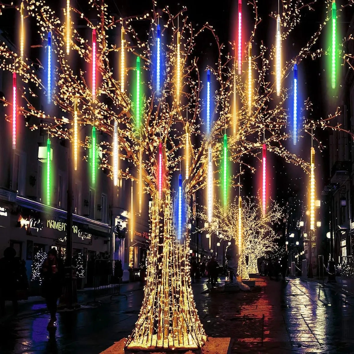 Serie Luces Led Navideñas Lluvia Meteoro para Decoración