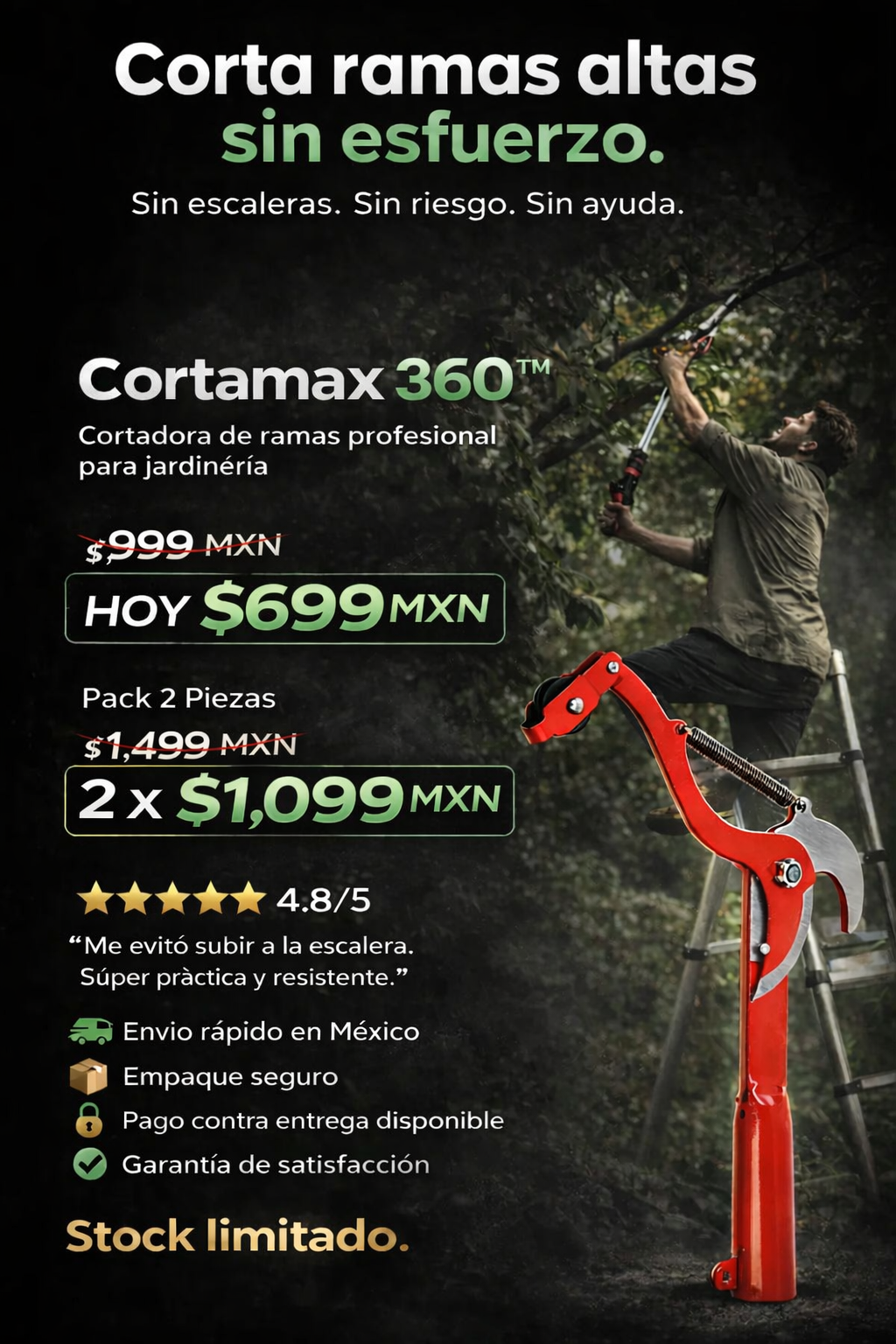 Cortamax 360™ Cortadora de ramas para jardinería