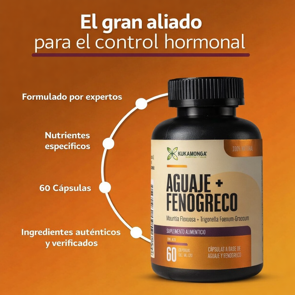 Aguaje+ Fenogreco||60 Sin Gluten Veganas
