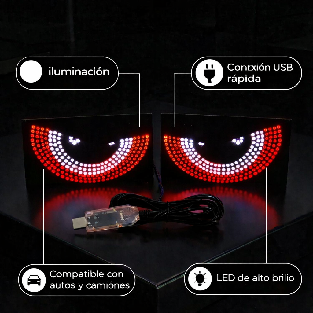 LuminaEyes™-Ojos led para autos y camiones.