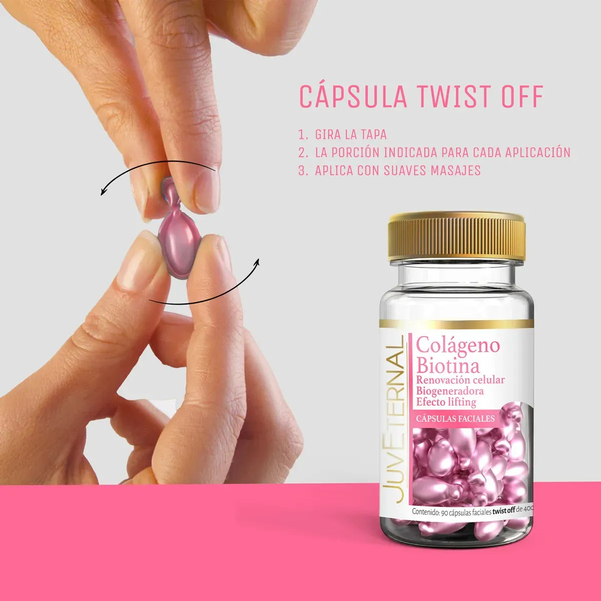Colágeno y Biotina 90 cápsulas Nutre y Revitaliza tu Piel