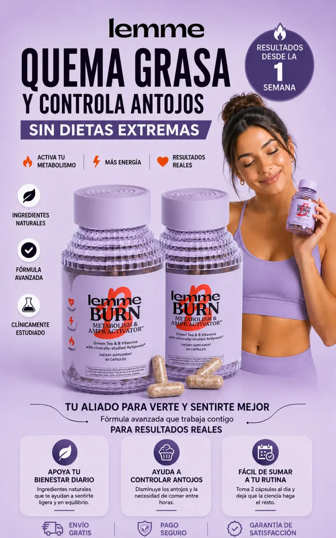 Lemme® Acelera metabolismo y quema grasa