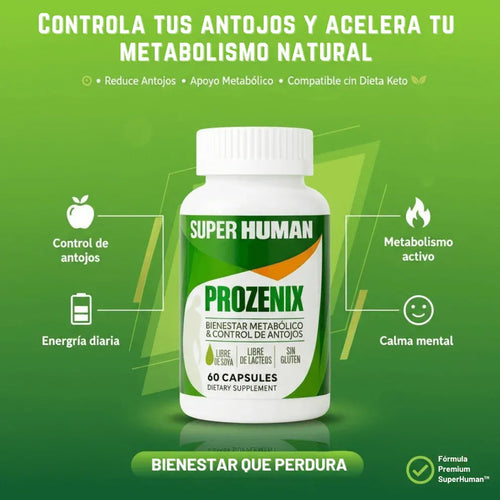 Prozenix Pro™  Cápsulas Metabólicas para Control de Antojos y Bienestar de (60 Cápsulas)