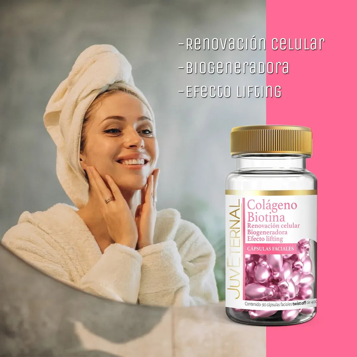 Colágeno y Biotina 90 cápsulas Nutre y Revitaliza tu Piel