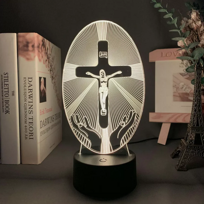 Lámpara Veladora LED de Cristo (16 Colores)