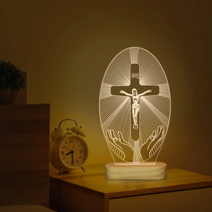 Lámpara Veladora LED de Cristo (16 Colores)