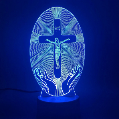Lámpara Veladora LED de Cristo (16 Colores)