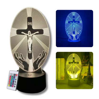 Lámpara Veladora LED de Cristo (16 Colores)
