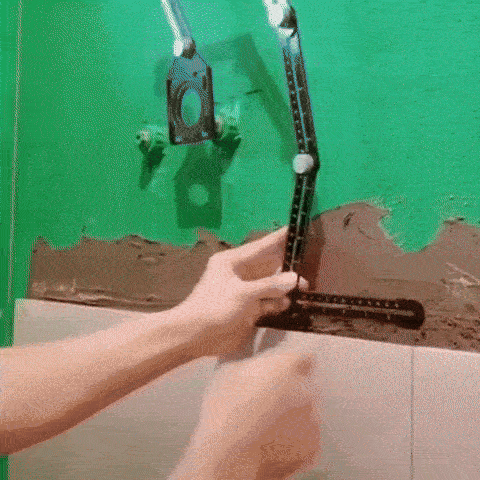 FlexiTile Pro™ Regla Multiángulo con orificio ajustable