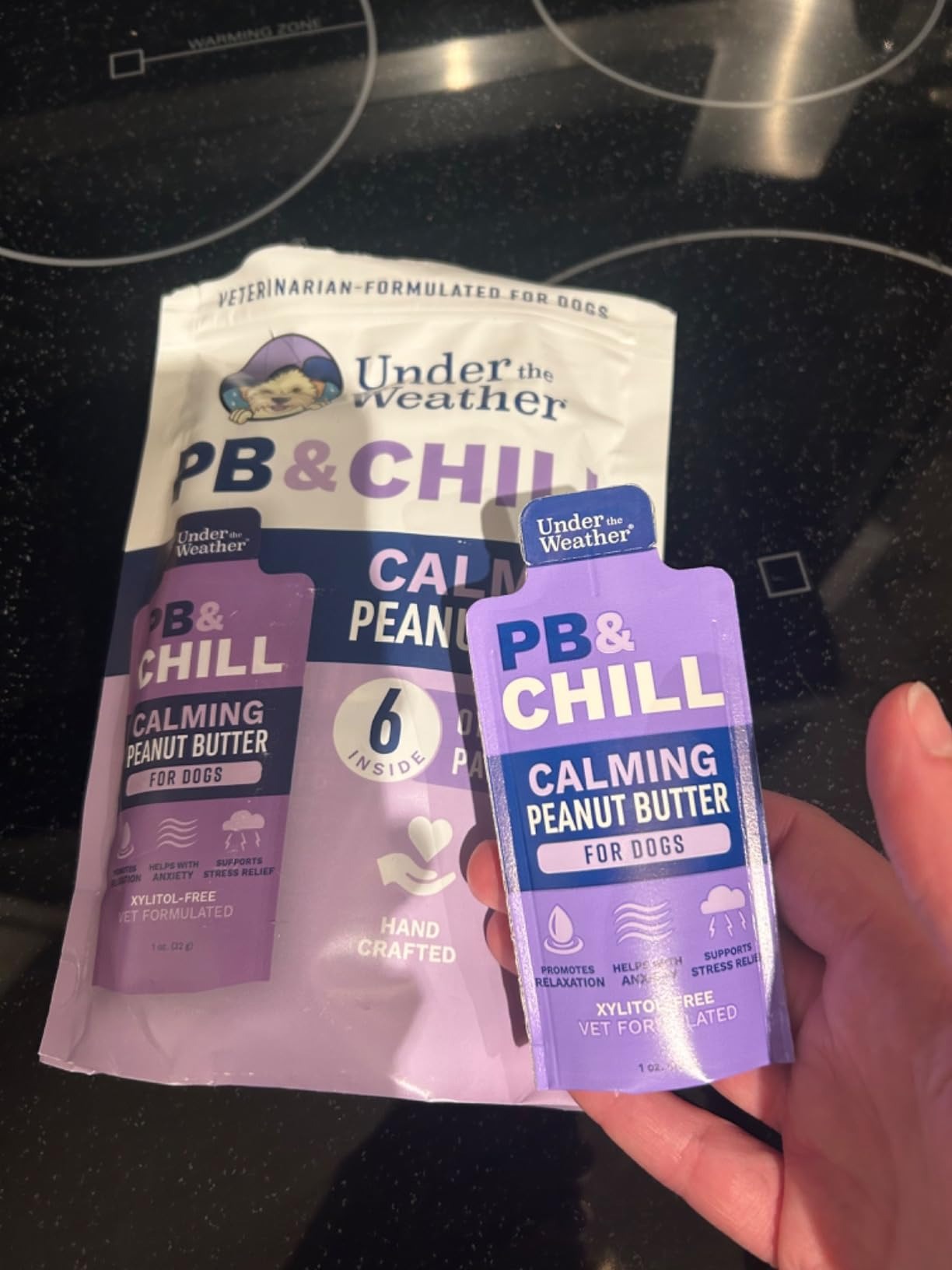 PB&CHILL™ Mantequilla de cacahuete calmante para perros - 6 paquetes