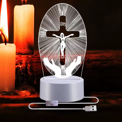 Lámpara Veladora LED de Cristo (16 Colores)