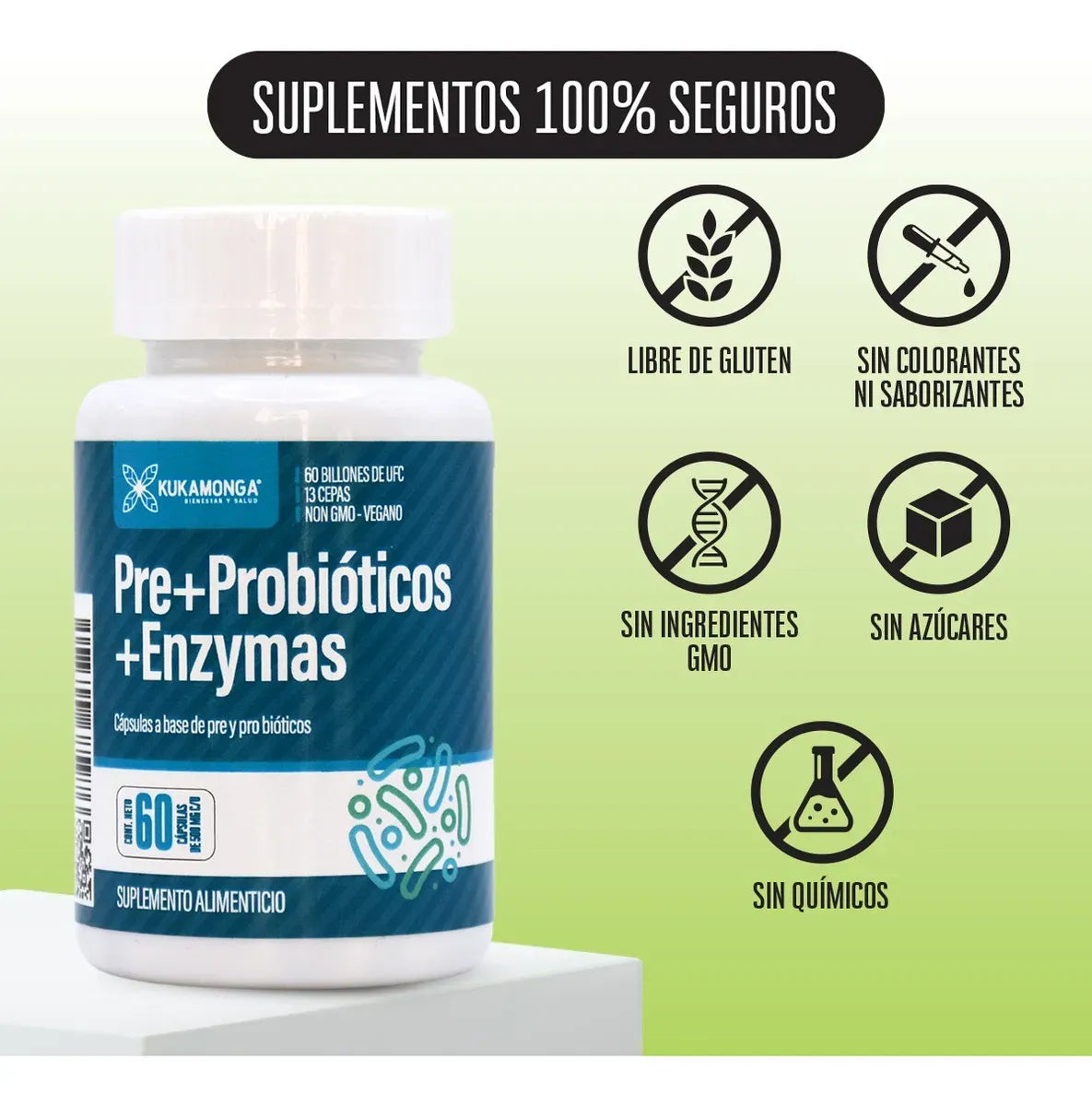 Kukamonga® Pre Probióticos + Enzimas es la mejor solucion a tu malestar