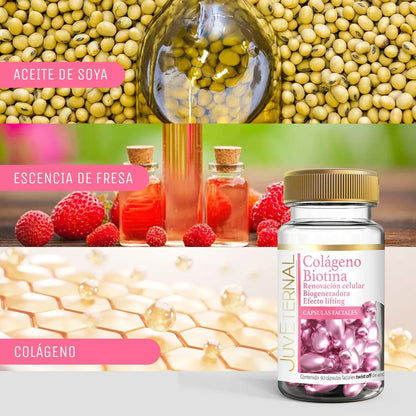 Colágeno y Biotina 90 cápsulas Nutre y Revitaliza tu Piel